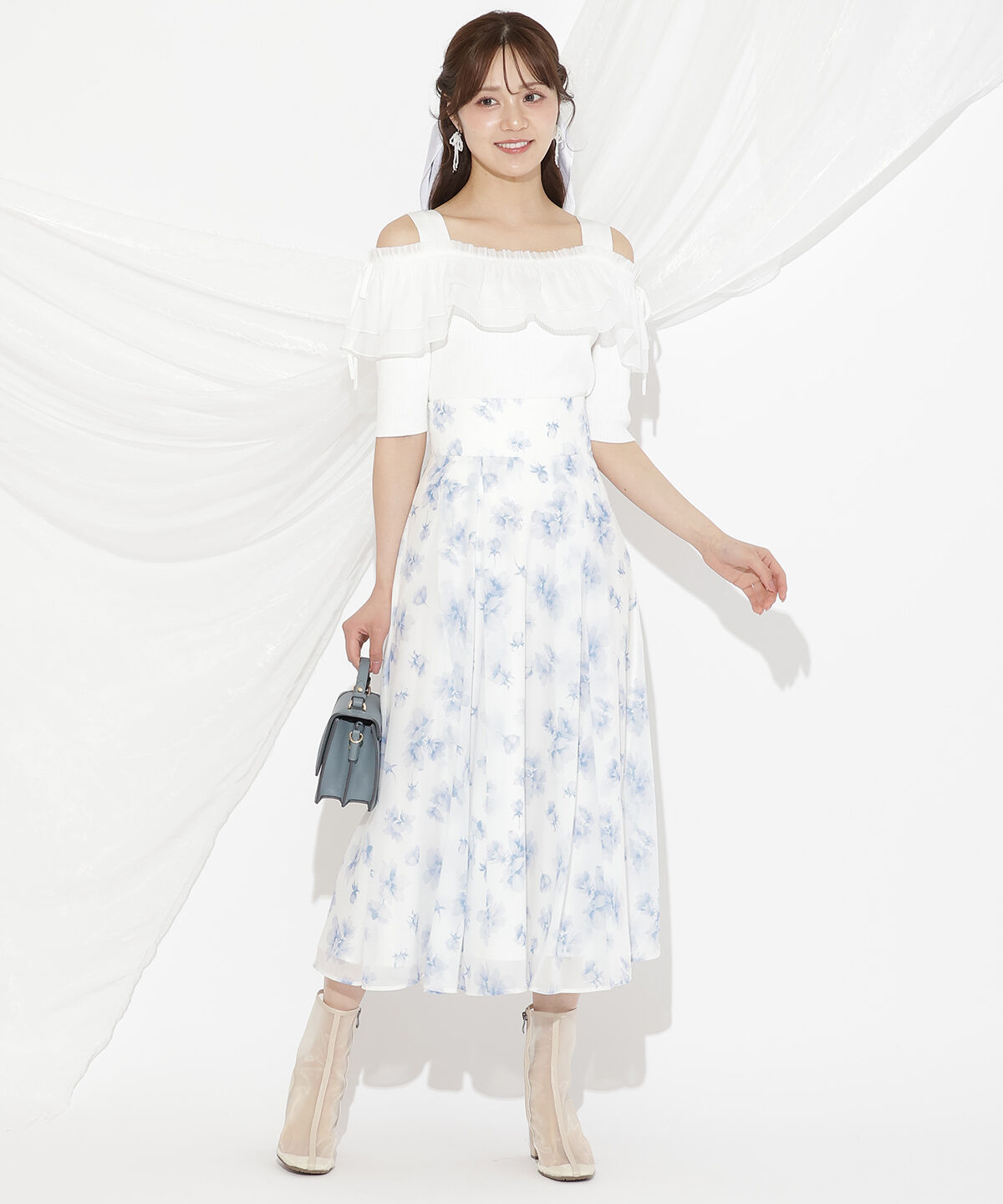 WILLSELECTION「シアーボリュームフリルニットプルオーバー」|ニット・セーター|