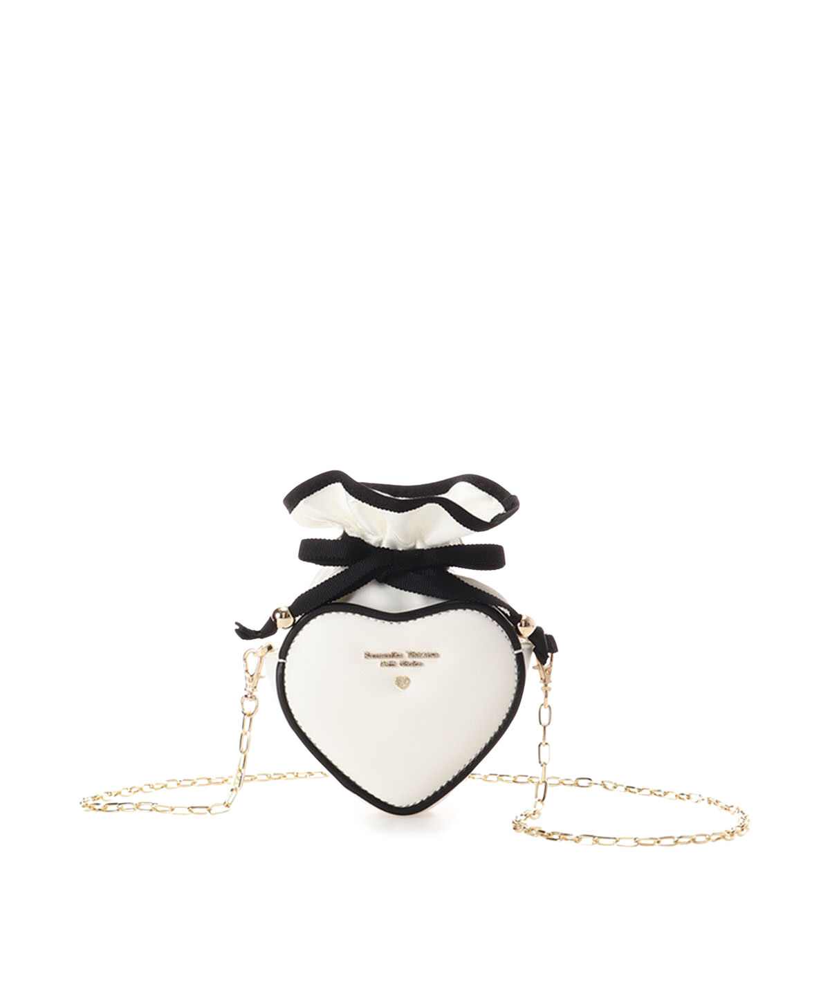 Samantha Thavasa Petit Choice「バイカラーハートポーチ」|ポーチ|オフホワイト