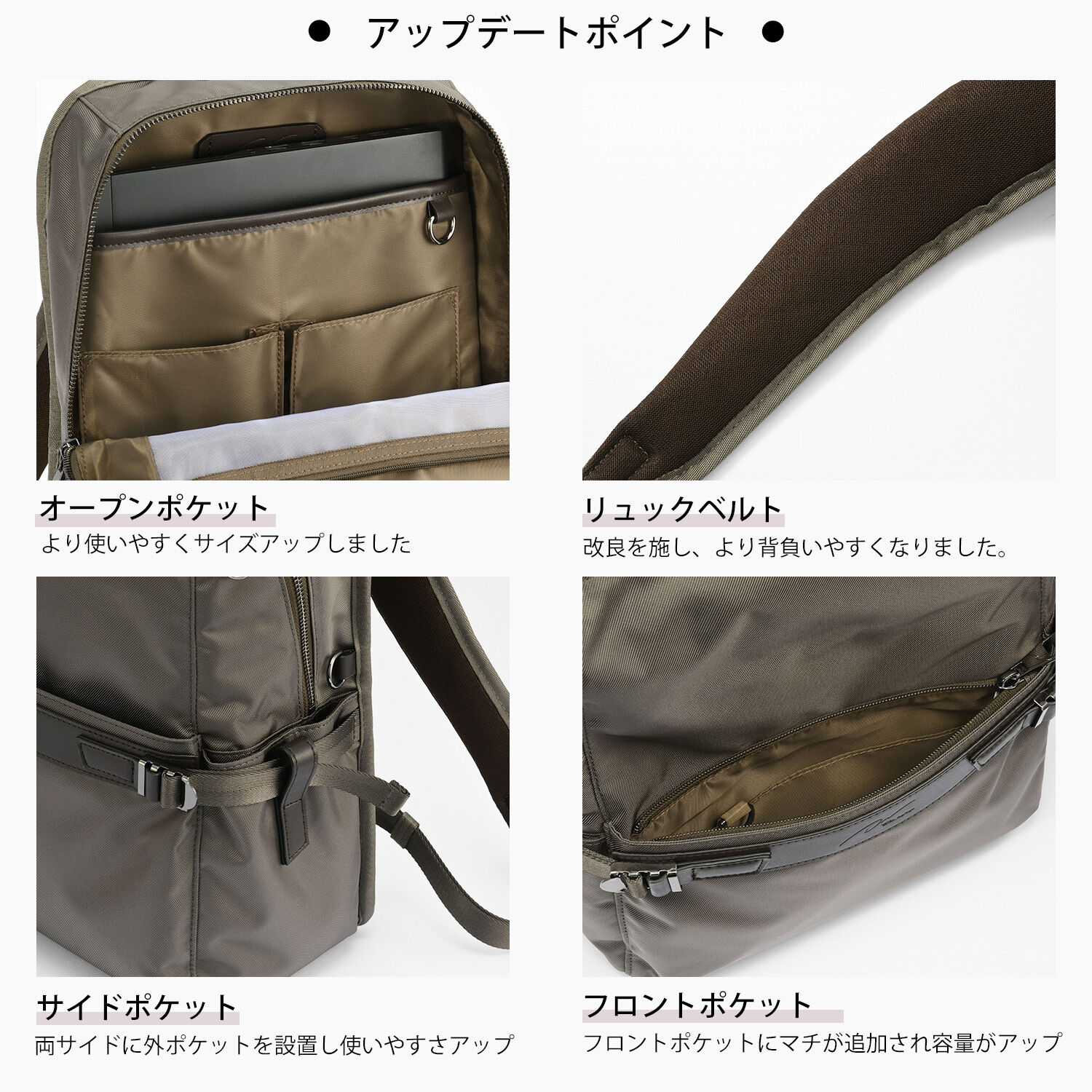 W&.Day/Night「W&.Day/Night リッカ2 スクエアリュック A4サイズ 13.3インチPC収納 19151」|リュック|