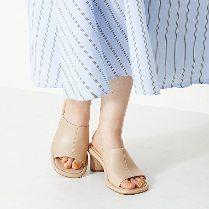 ORiental TRaffic「ウッドヒール甲深ミュールサンダル/31224」|サンダル|