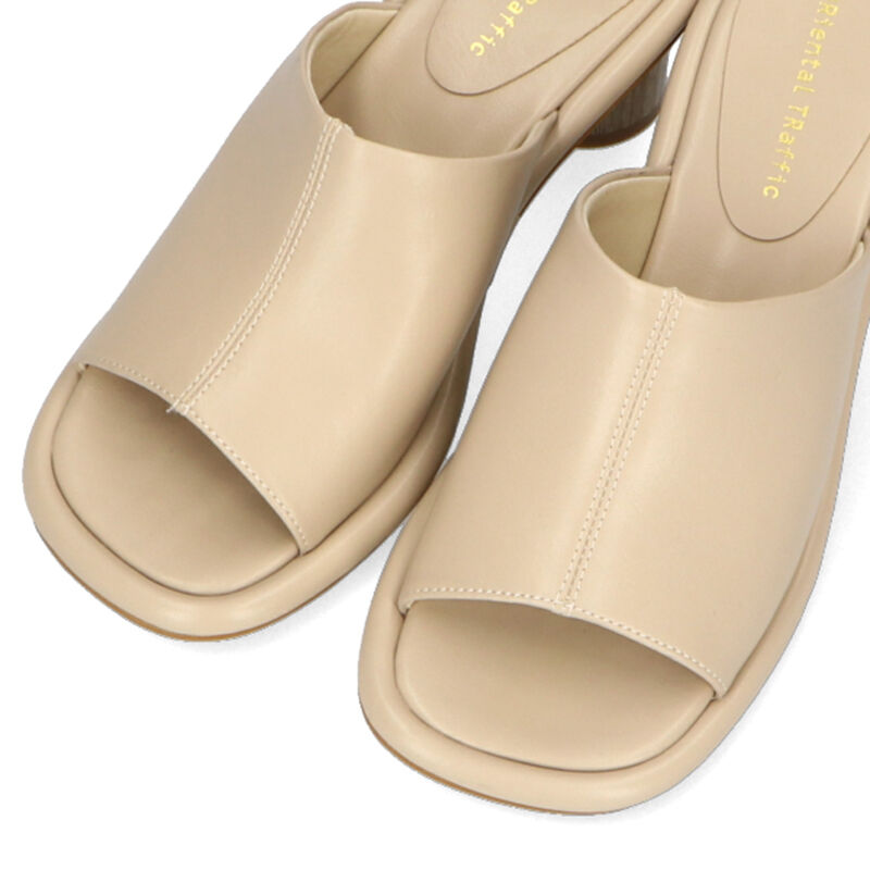 ORiental TRaffic「ウッドヒール甲深ミュールサンダル/31224」|サンダル|