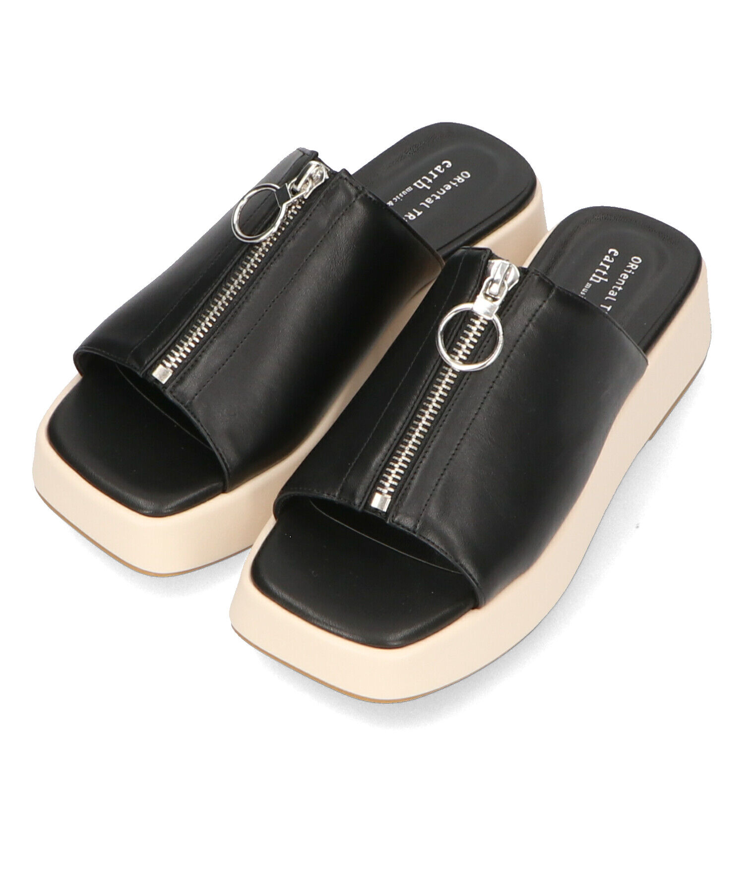 ORiental TRaffic「【WEB限定】フロントジップサンダル/31284 サンダル 人気 トレンド 履きやすい 厚底」|サンダル|