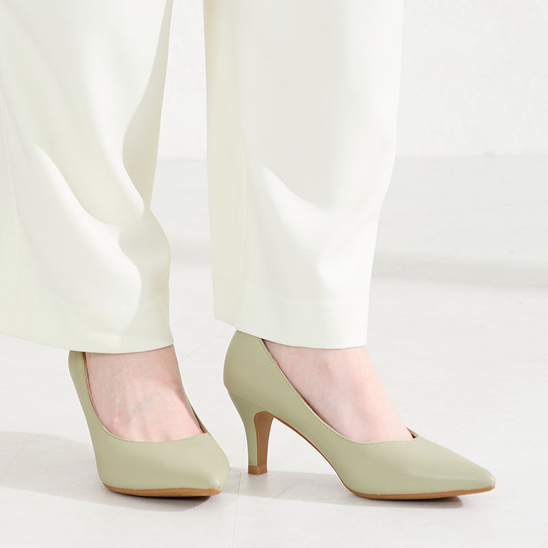 ORiental TRaffic「●2026春夏新作●【跳べるパンプス】7ｃｍヒールポインテッドトゥ/R-3221」|パンプス|GREEN