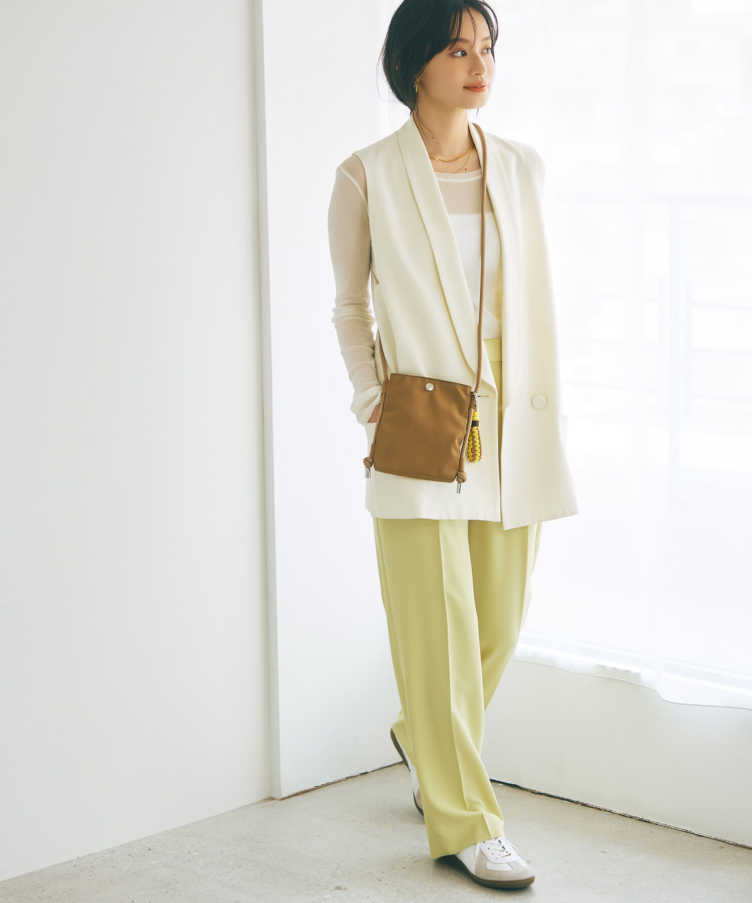 TOPKAPI BREATH「【Breath TOPKAPI】コードチャーム付き ミニショルダーバッグ / サコッシュ」|ショルダー・メッセンジャー|