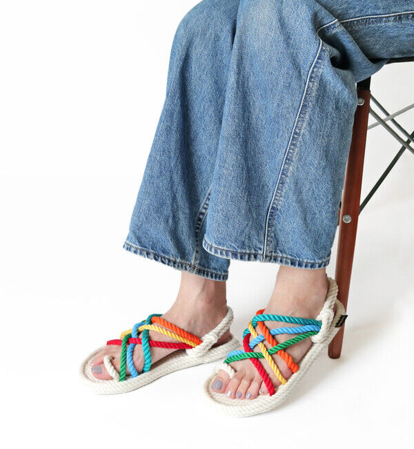 BOHONOMAD「【BOHONOMAD】ケープポイント/ホワイト マルチカラー/サンダル メンズ レディース」|サンダル|