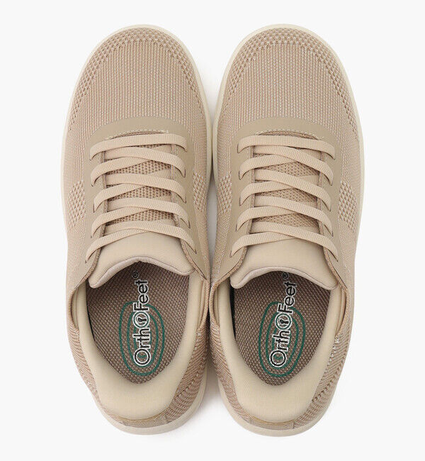 Orthofeet「【オーソフィート】ワンダー ミディアム/ベージュ ニット テキスタイル/シューズ レディース」|スニーカー|