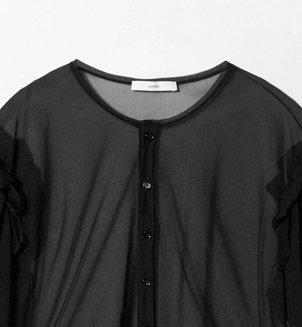 ASTRAET「＜ASTRAET＞ シアー  フリル クルーネックカットソー」|Tシャツ・カットソー|