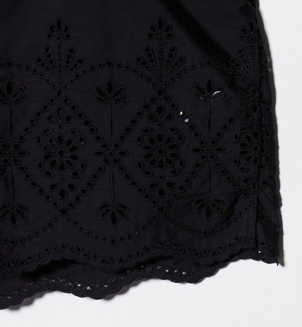 UNITED ARROWS「＜TICCA＞レース フレンチスリーブ シャツ」|シャツ・ブラウス|