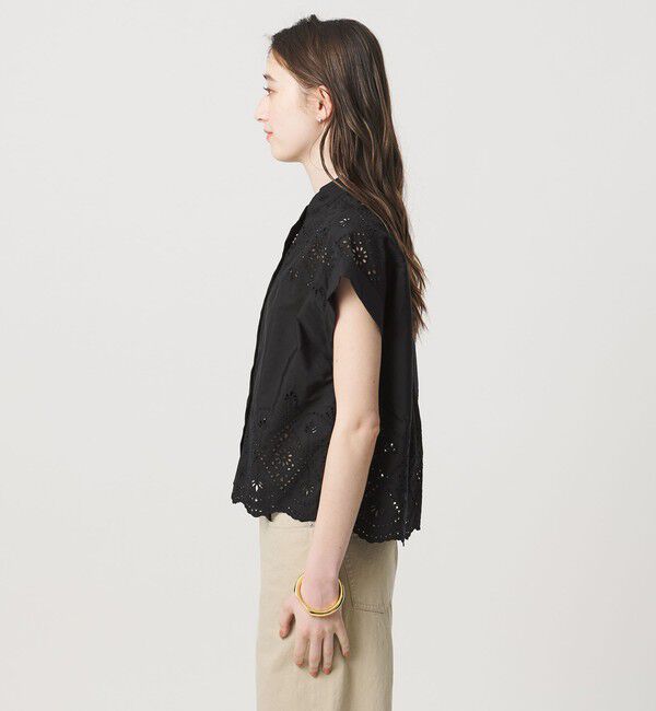 UNITED ARROWS「＜TICCA＞レース フレンチスリーブ シャツ」|シャツ・ブラウス|