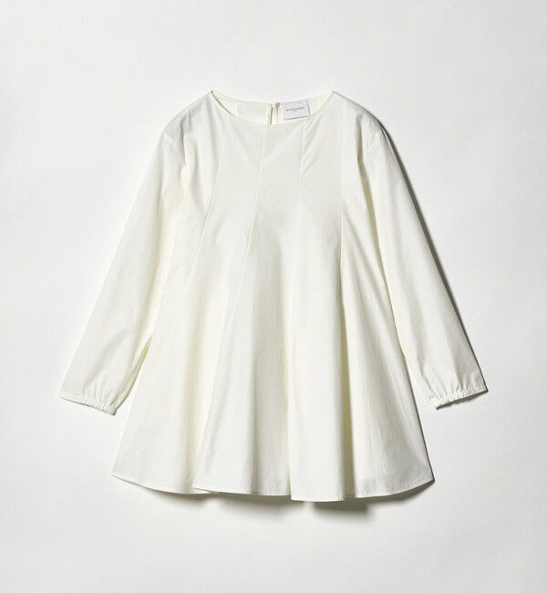 UNITED ARROWS「バイアス フレア チュニック ブラウス ‐ウォッシャブル‐」|シャツ・ブラウス|OFF WHITE