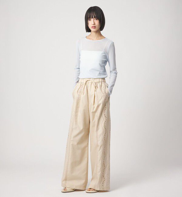 EMMEL REFINES「＜EMMEL REFINES＞EM カットワーク シシュウ パンツ」|チノ|