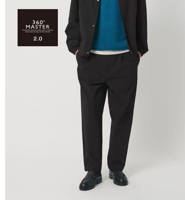 BEAUTY&YOUTH UNITED ARROWS「360&deg;MASTER 2.0 バルーン イージーパンツ NO.9 セットアップ対応 ストレッチ 撥水 ウォッシャブル」|チノ|BLACK