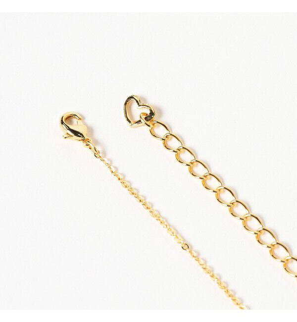 Ray BEAMS 「ダブルハート クリスタル ネックレス」|ネックレス|