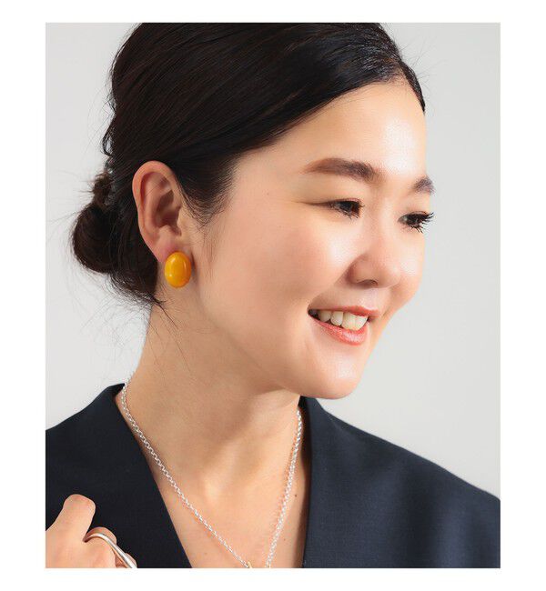 Demi-Luxe BEAMS 「ジェムストーン イヤリング .M」|その他|オレンジアゲート