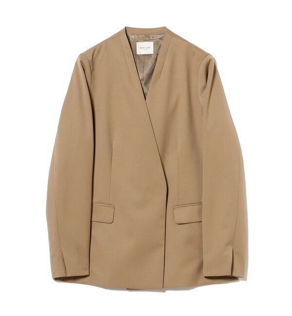 Demi-Luxe BEAMS 「ポリエステル ウール ラペルレス ジャケット」|ダッフルコート|