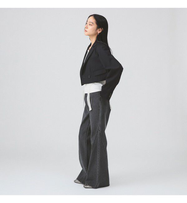 Ray BEAMS 「2ボタン W クロップド ジャケット」|テーラードジャケット|