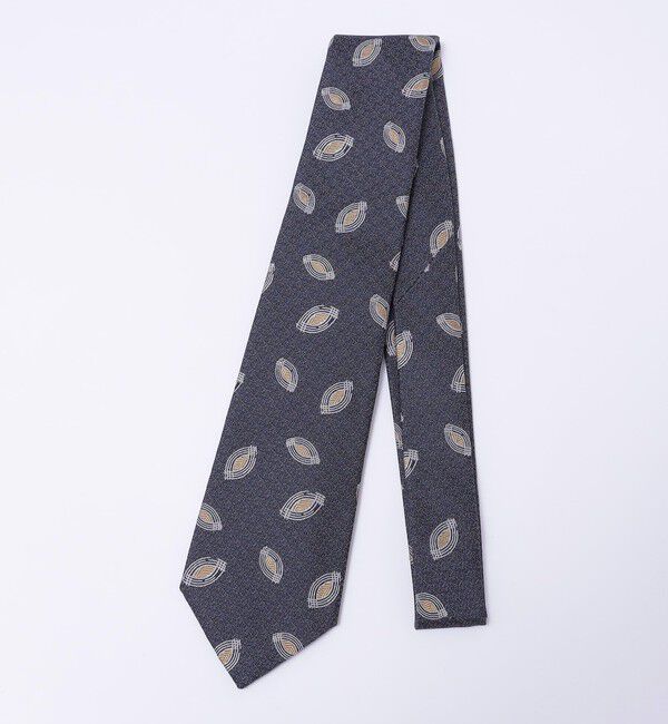 SHIPS「SHIPS: ヤスラ エリプス 小紋 ネクタイ」|ネクタイ・蝶ネクタイ|ネイビー