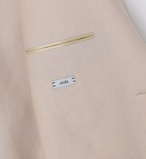 SHIPS「【SHIPS別注】CARUSO: アイーダ ワイドラペル アイリッシュ リネン ジャケット」|テーラードジャケット|