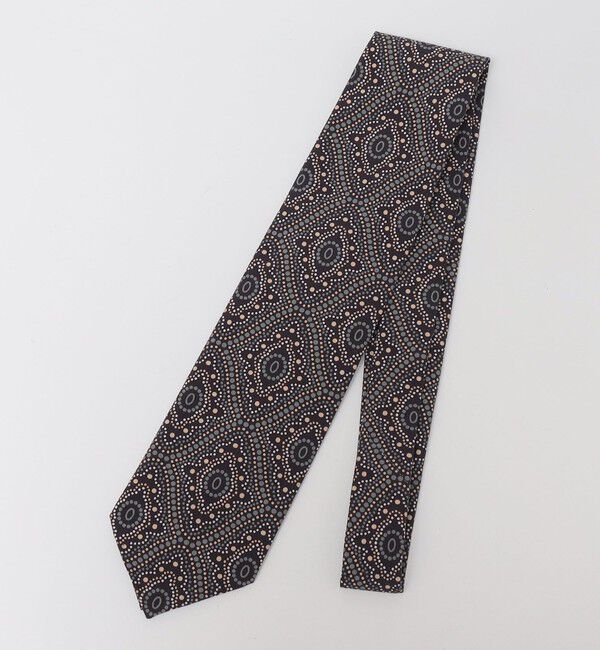 SHIPS「【SHIPS別注】Stefano cau: ペイズリー プリント ネクタイ」|ネクタイ・蝶ネクタイ|チャコールグレー