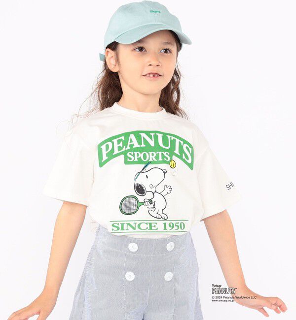 SHIPS KIDS「SHIPS KIDS:100～125cm / スヌーピー スポーツ 半袖 TEE」|Tシャツ・カットソー|オフホワイト