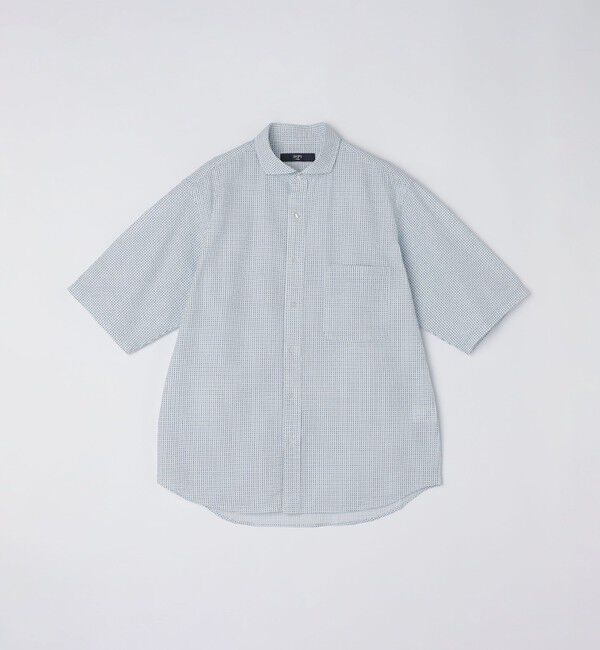 SHIPS Colors 「SHIPS Colors:〈洗濯機可能〉リップル プリント ショートスリーブ シャツ」|シャツ・ブラウス|