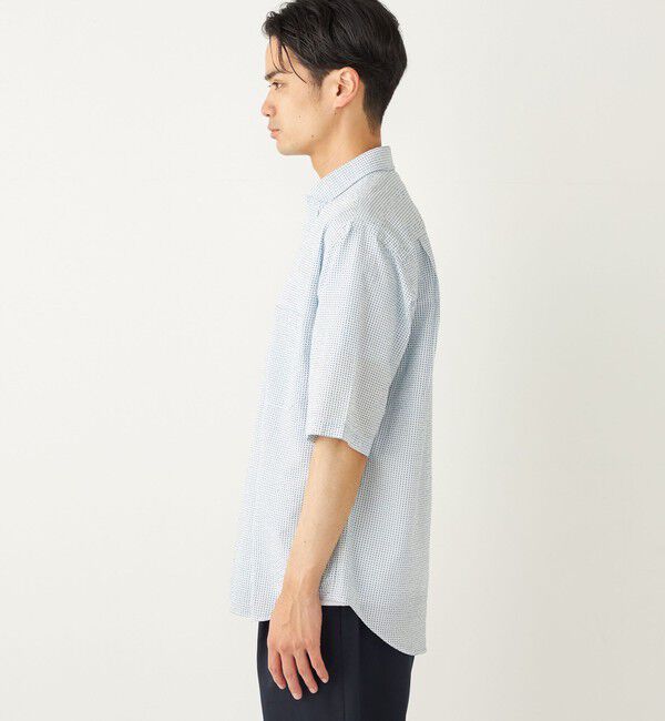 SHIPS Colors 「SHIPS Colors:〈洗濯機可能〉リップル プリント ショートスリーブ シャツ」|シャツ・ブラウス|