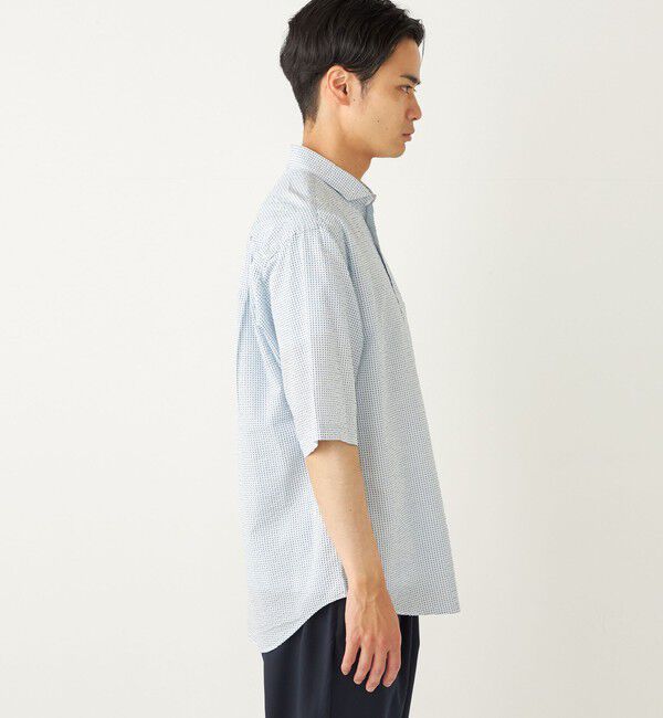 SHIPS Colors 「SHIPS Colors:〈洗濯機可能〉リップル プリント ショートスリーブ シャツ」|シャツ・ブラウス|