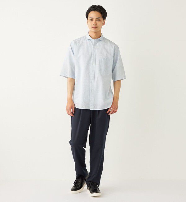 SHIPS Colors 「SHIPS Colors:〈洗濯機可能〉リップル プリント ショートスリーブ シャツ」|シャツ・ブラウス|