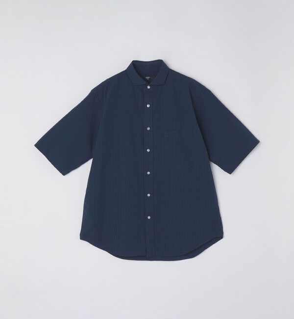 SHIPS Colors 「SHIPS Colors:〈洗濯機可能〉リップル プリント ショートスリーブ シャツ」|シャツ・ブラウス|