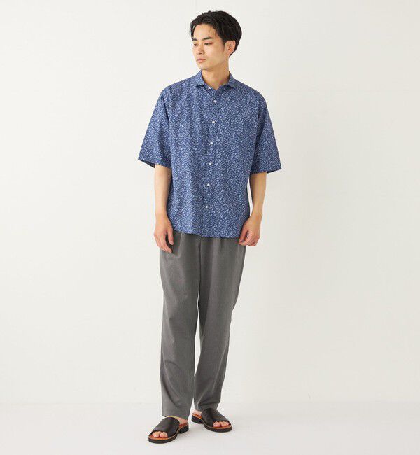 SHIPS Colors 「SHIPS Colors:〈洗濯機可能〉リップル プリント ショートスリーブ シャツ」|シャツ・ブラウス|