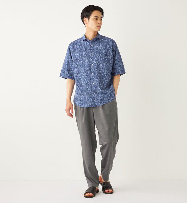 SHIPS Colors 「SHIPS Colors:〈洗濯機可能〉リップル プリント ショートスリーブ シャツ」|シャツ・ブラウス|