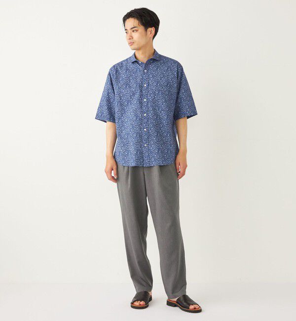 SHIPS Colors 「SHIPS Colors:〈洗濯機可能〉リップル プリント ショートスリーブ シャツ」|シャツ・ブラウス|