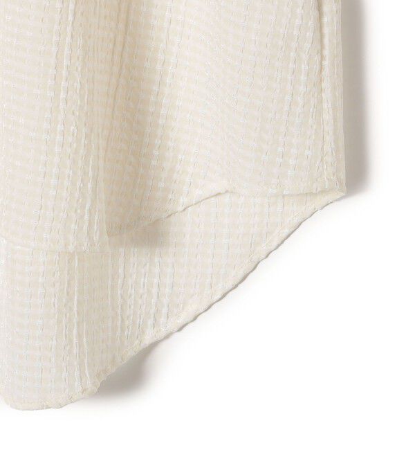 SHIPS for women「〈手洗い可能〉ジャカード バンドカラー ショート スリーブ ブラウス」|シャツ・ブラウス|