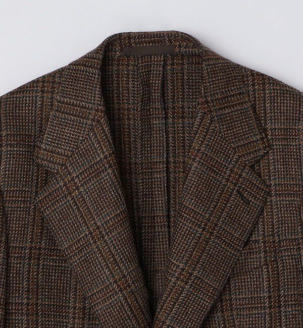 SHIPS「【SHIPS別注】CARUSO: AIDA ワイドラペル ウール ツイード チェック ジャケット」|テーラードジャケット|