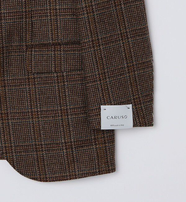 SHIPS「【SHIPS別注】CARUSO: AIDA ワイドラペル ウール ツイード チェック ジャケット」|テーラードジャケット|