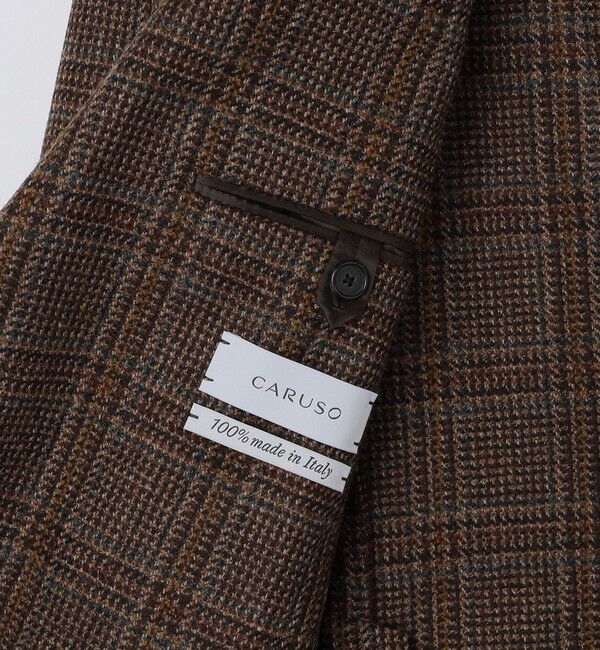 SHIPS「【SHIPS別注】CARUSO: AIDA ワイドラペル ウール ツイード チェック ジャケット」|テーラードジャケット|