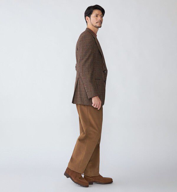 SHIPS「【SHIPS別注】CARUSO: AIDA ワイドラペル ウール ツイード チェック ジャケット」|テーラードジャケット|