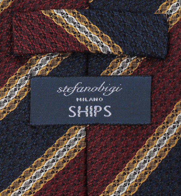 SHIPS「Stefanobigi: シルク ジャカード レジメンタル ストライプ ネクタイ」|ネクタイ・蝶ネクタイ|