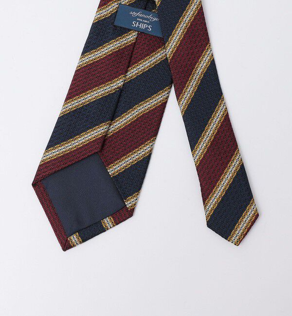 SHIPS「Stefanobigi: シルク ジャカード レジメンタル ストライプ ネクタイ」|ネクタイ・蝶ネクタイ|