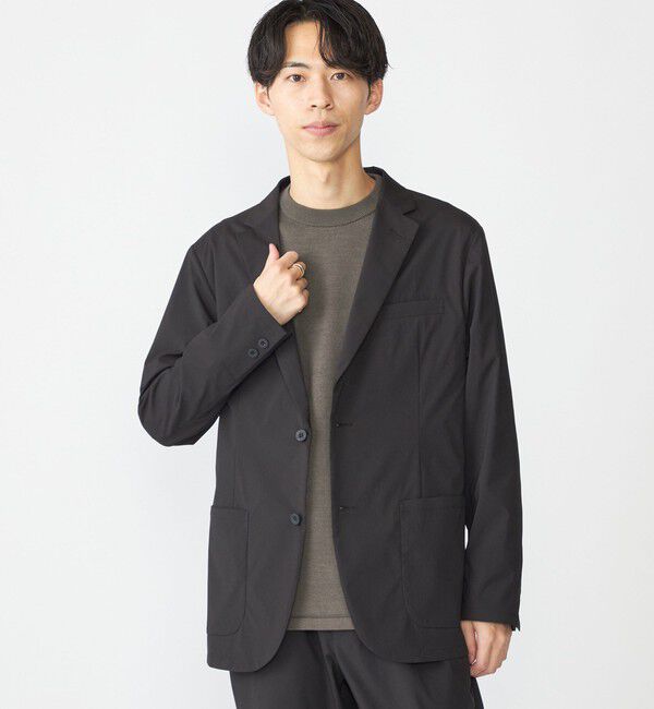 SHIPS「SHIPS: 〈セットアップ対応〉PERTEX(R) 2B ジャケット」|テーラードジャケット|ブラック