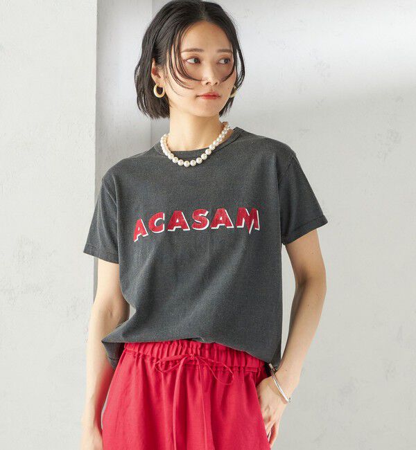 SHIPS for women「ACASAM:クルーネック TEE」|Tシャツ・カットソー|ブラック