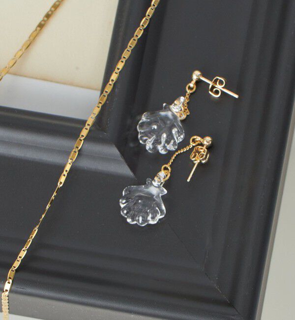 SHIPS for women「【SHIPS別注】HARIO:シェル モチーフ ピアス」|ピアス|