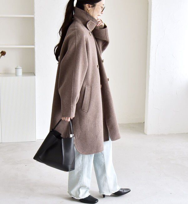 quaranciel: リバー スタンド & テーラード ダブルブレスト Aライン