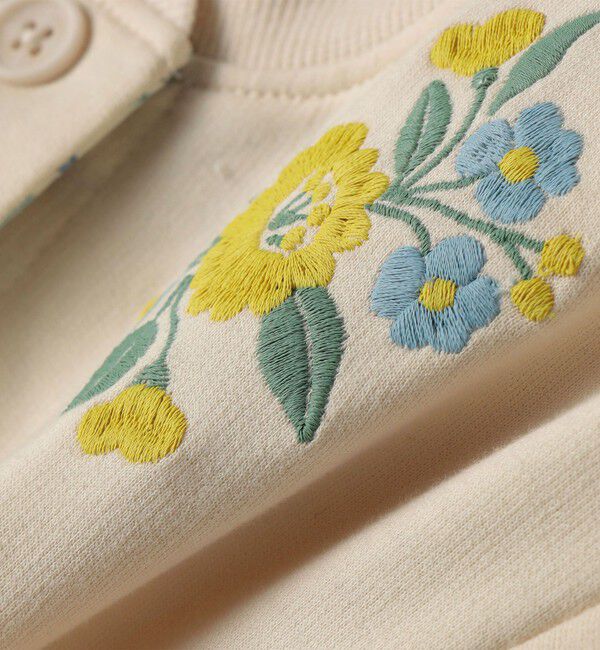 SHIPS Colors 「SHIPS Colors:80～130cm / 〈洗濯機可能〉フラワー 刺繍 カーディガン◇」|カーディガン|