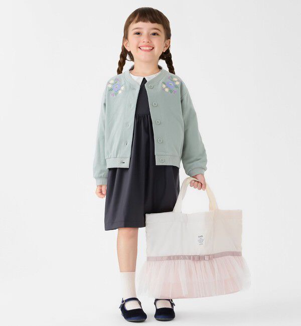 SHIPS Colors 「SHIPS Colors:80～130cm / 〈洗濯機可能〉フラワー 刺繍 カーディガン◇」|カーディガン|