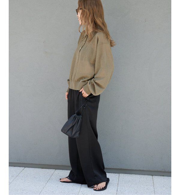 OUTDOOR PRODUCTS Usual Things「ハイゲージシアーロングスリーブニットポロシャツ」|ニット・セーター|