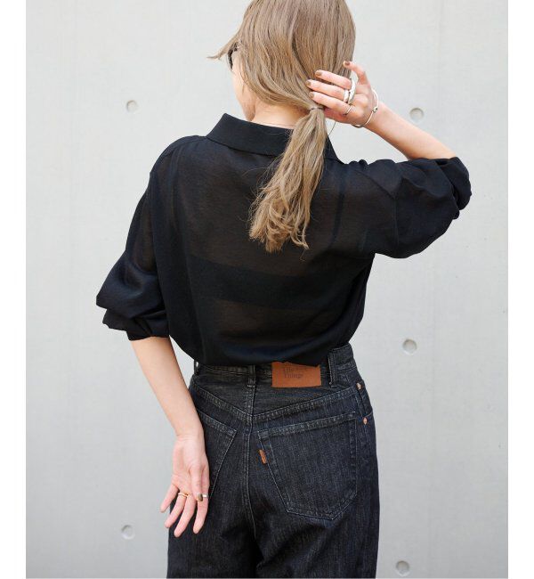 OUTDOOR PRODUCTS Usual Things「ハイゲージシアーロングスリーブニットポロシャツ」|ニット・セーター|