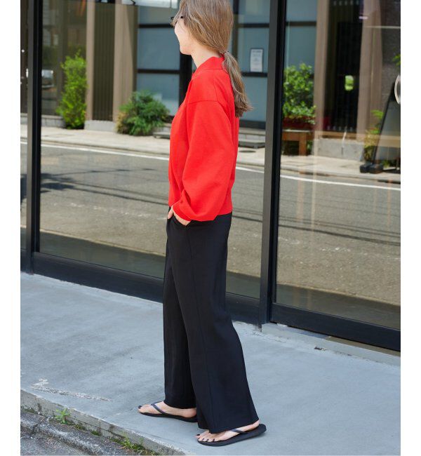 OUTDOOR PRODUCTS Usual Things「ハイゲージシアーロングスリーブニットポロシャツ」|ニット・セーター|