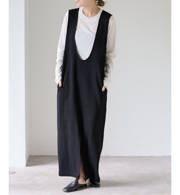 OUTDOOR PRODUCTS Usual Things「前後2WAY コットンWフェイスジャージージャンパースカート」|ワンピース|