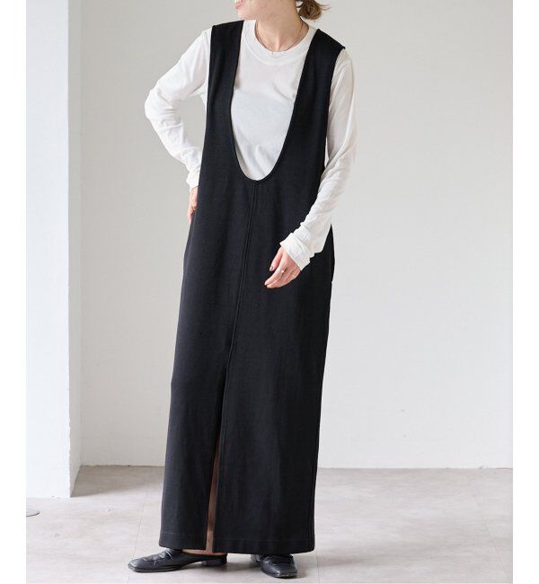 OUTDOOR PRODUCTS Usual Things「前後2WAY コットンWフェイスジャージージャンパースカート」|ワンピース|